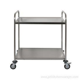 Round Tube Two Tiers Stainless Steel Clearing Trolley